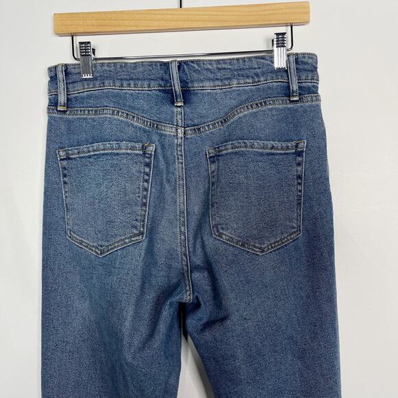 Wild Fable Women 6 High Rise Straight Ankle Jeans Ripped Button Fly Denim Cotton - Picture 8 of 13